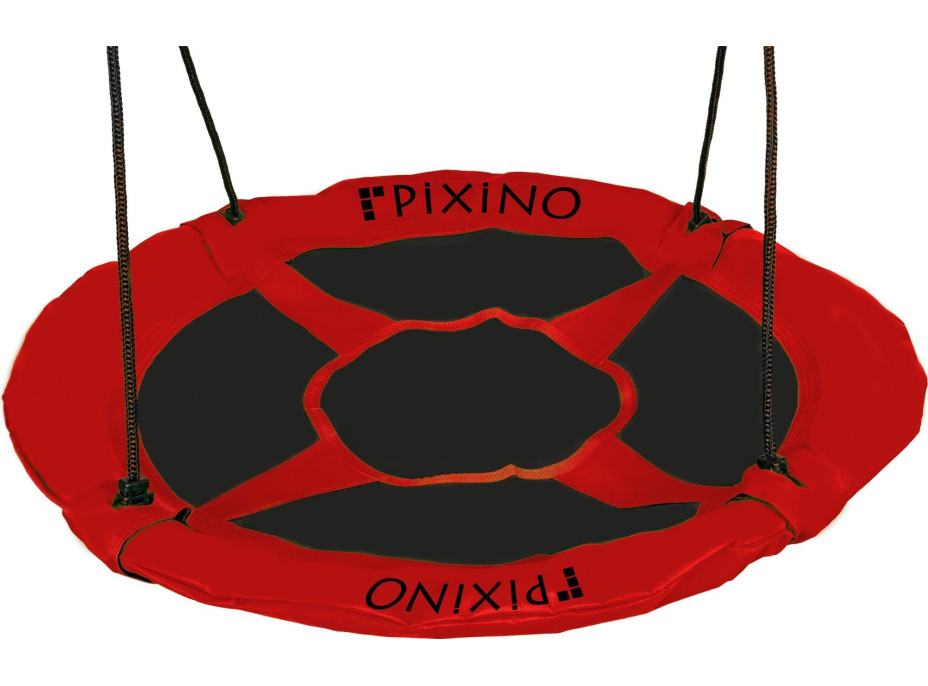 PIXINO Hojdací kruh Čapí hniezdo (priemer 100cm) červený