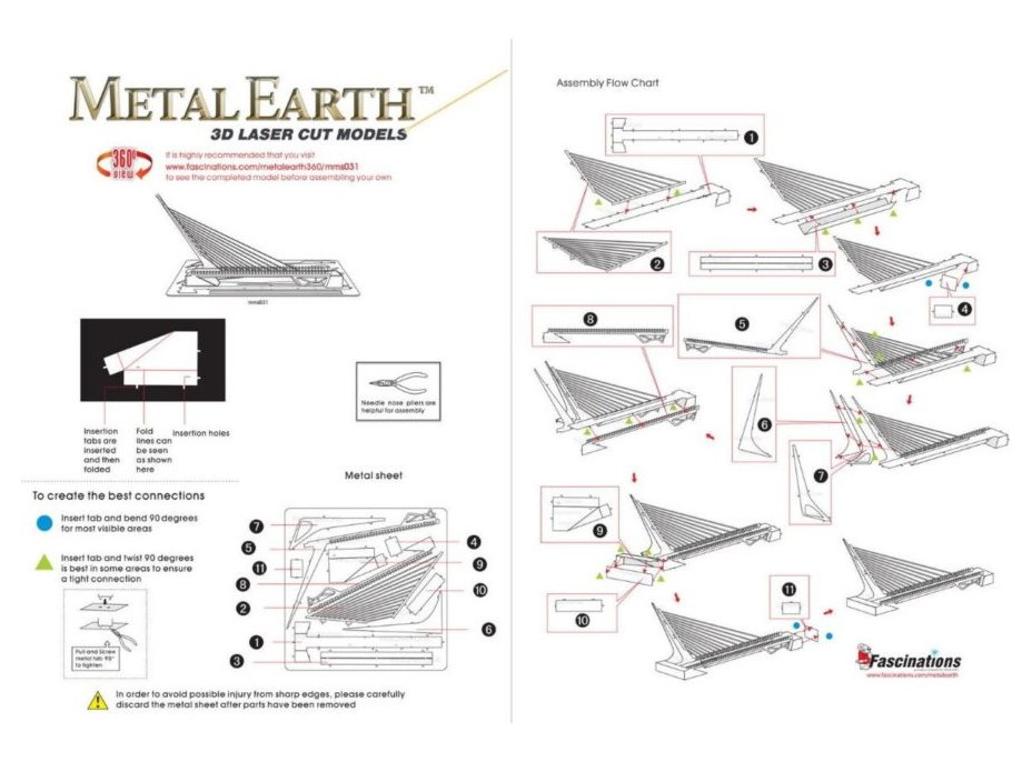 METAL EARTH 3D puzzle Most Sundial Bridge