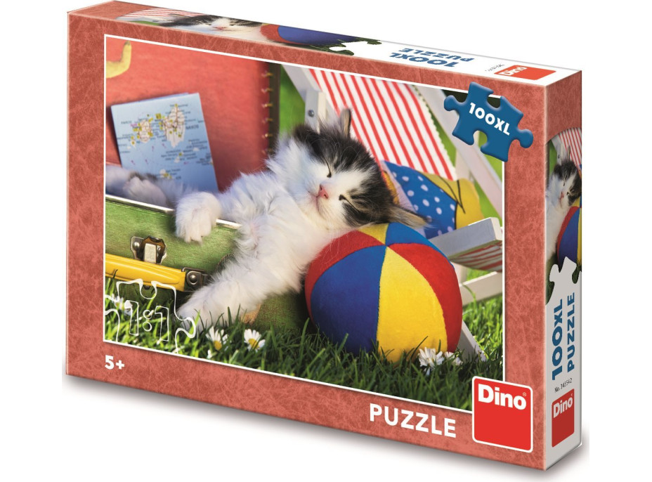 DINO Puzzle Mačiatko odpočíva XL 100 dielikov