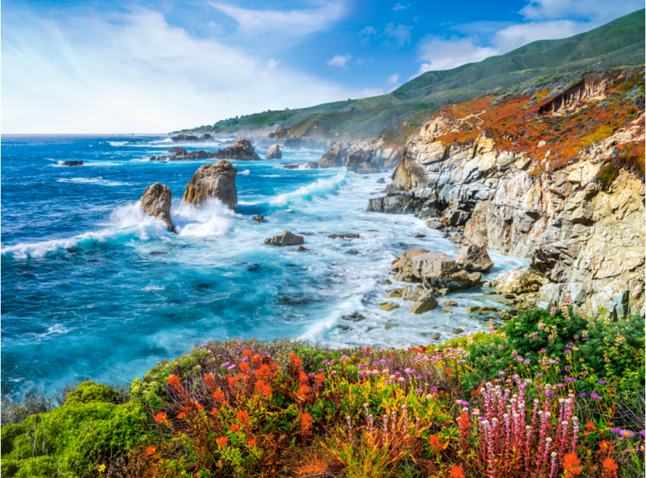 CASTORLAND Puzzle Pobrežie Big Sur, Kalifornia, USA 2000 dielikov