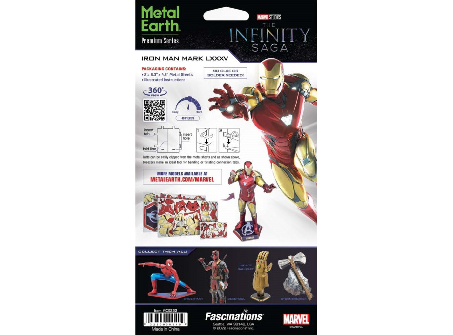 METAL EARTH 3D puzzle Marvel: Iron Man Mark LXXXV (ICONX)