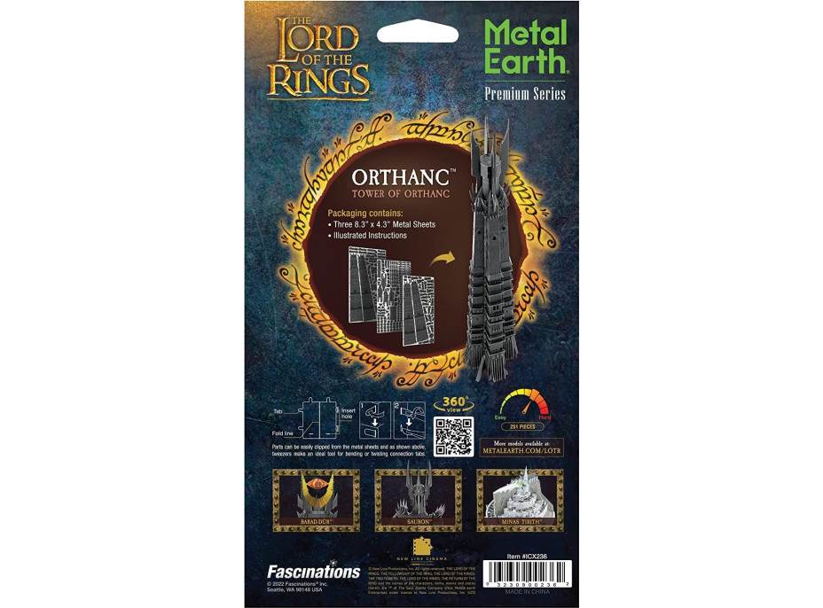 METAL EARTH 3D puzzle Pán prsteňov: Orthanc (ICONX)