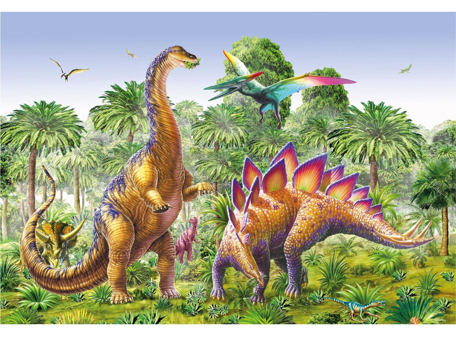 Puzzle Súboj dinosaurov 2x48 dielikov