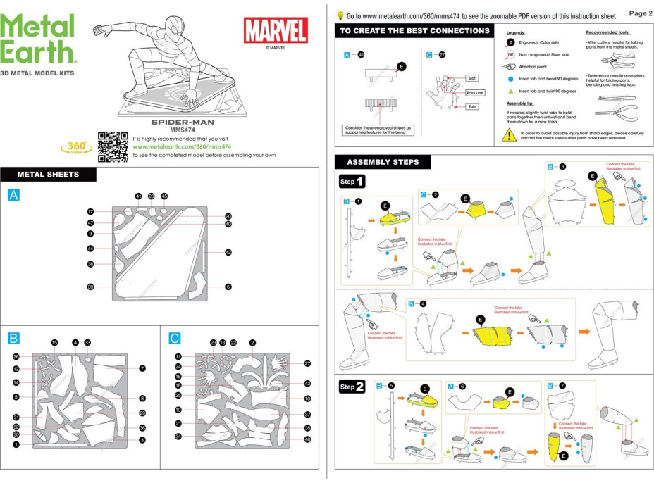 METAL EARTH 3D puzzle Avengers: Spider-Man