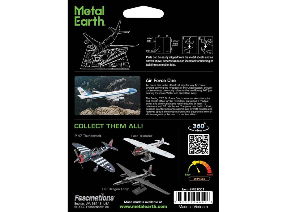 METAL EARTH 3D puzzle Air Force One