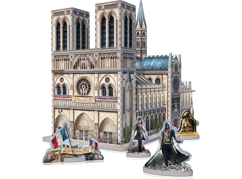 WREBBIT 3D puzzle Assassin&#39;s Creed Unity: Notre-Dame 860 dielikov