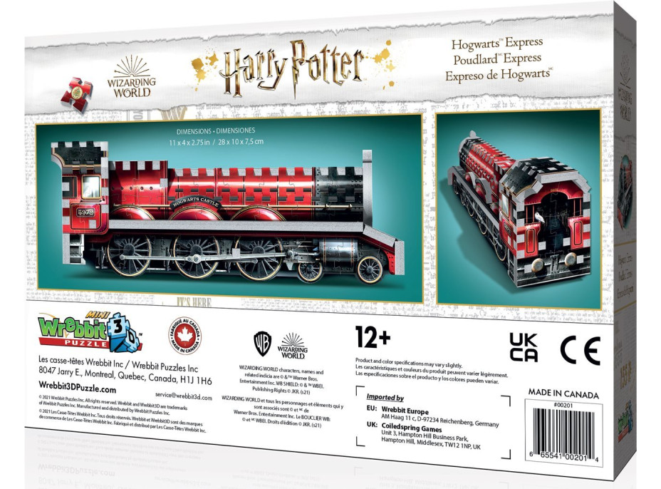 WREBBIT 3D puzzle Harry Potter: Rokfortský expres 155 dielikov