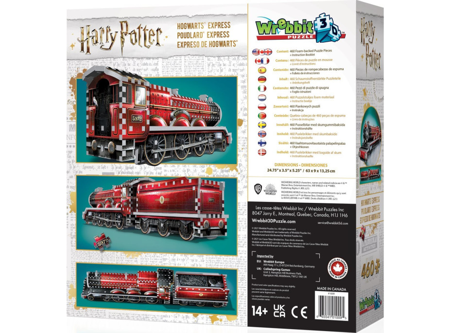 WREBBIT 3D puzzle Harry Potter: Rokfortský expres 460 dielikov