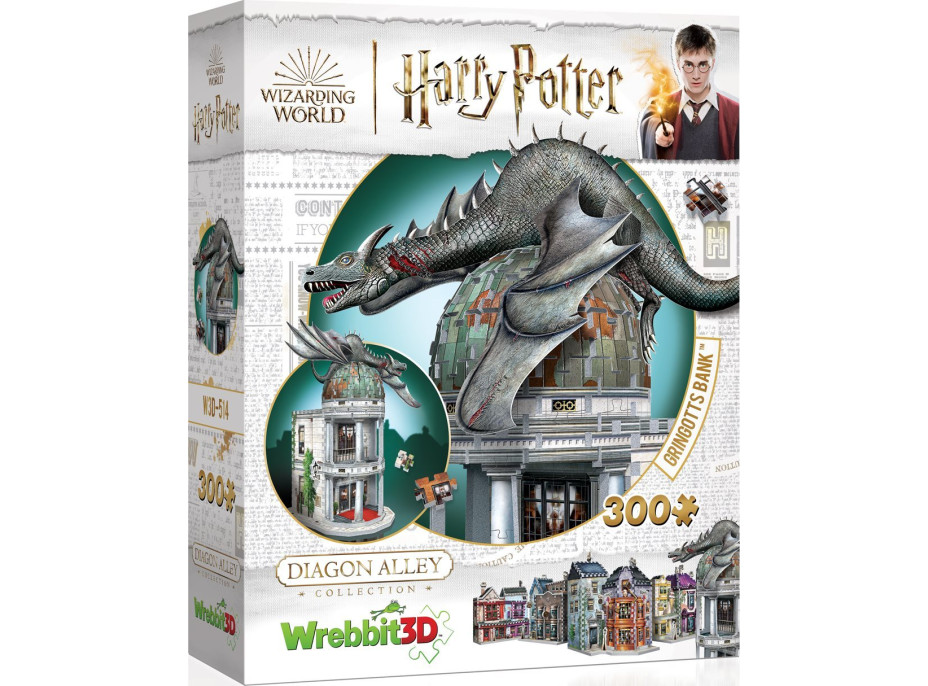 WREBBIT 3D puzzle Harry Potter: Gringottova banka 300 dielikov