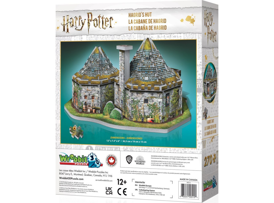 WREBBIT 3D puzzle Harry Potter: Hagridov domček 270 dielikov