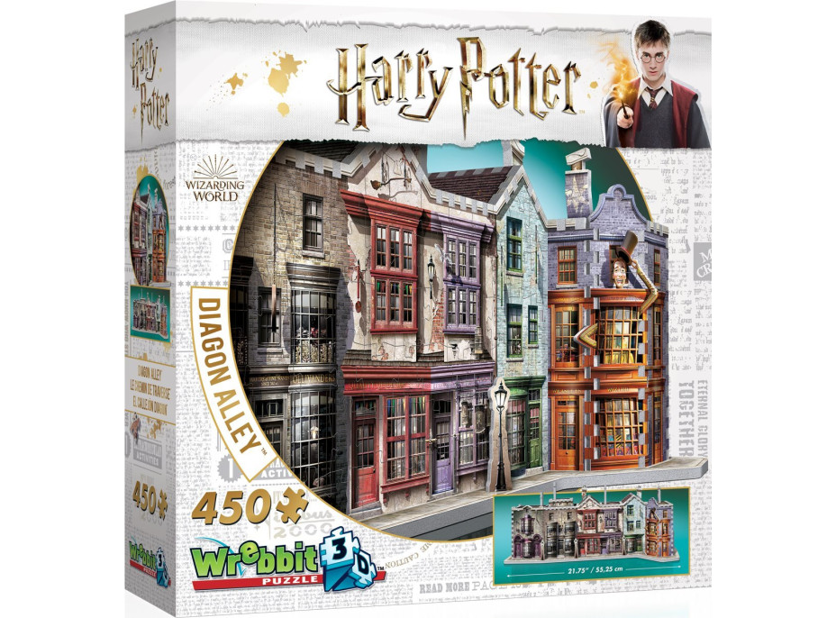 WREBBIT 3D puzzle Harry Potter: Priečna ulica 450 dielikov