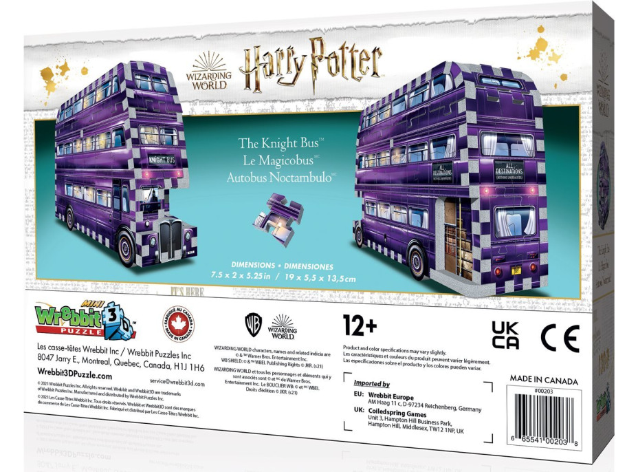 WREBBIT 3D puzzle Harry Potter: Záchranný autobus 130 dielikov