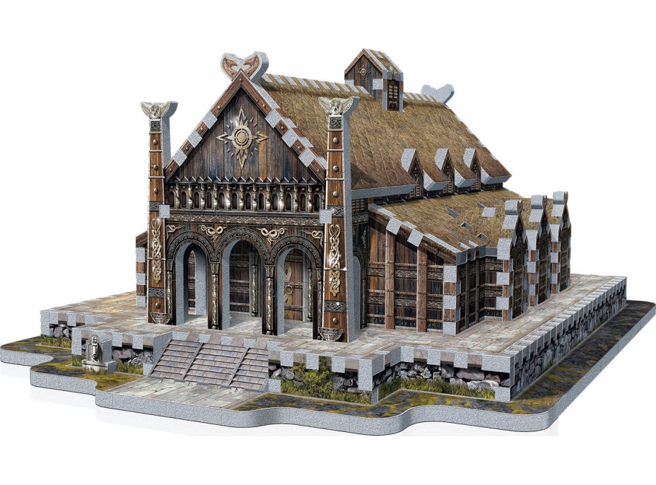 WREBBIT 3D puzzle Pán prsteňov: Zlatá sieň Edoras 445 dielikov