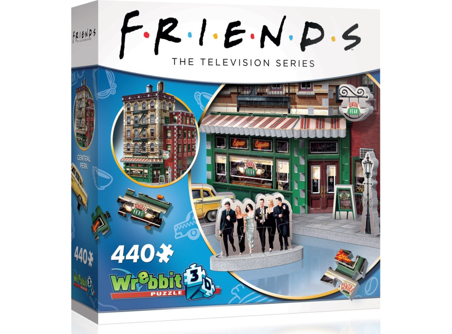 WREBBIT 3D puzzle Priatelia: Central Perk 440 dielikov