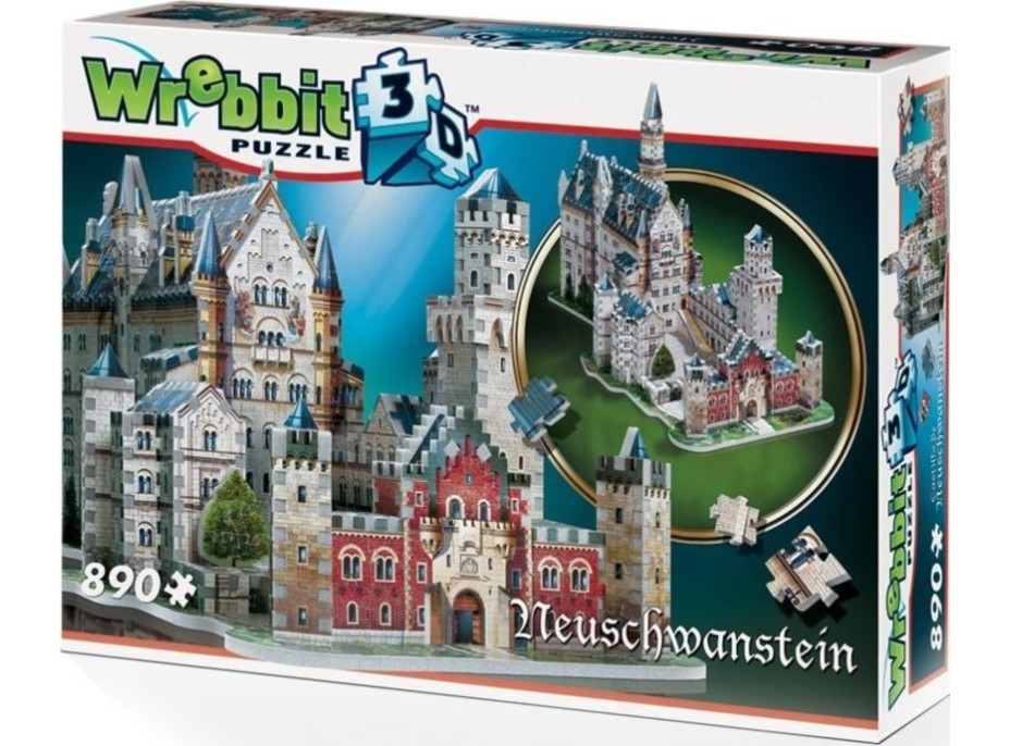 WREBBIT 3D puzzle Zámok Neuschwanstein 890 dielikov