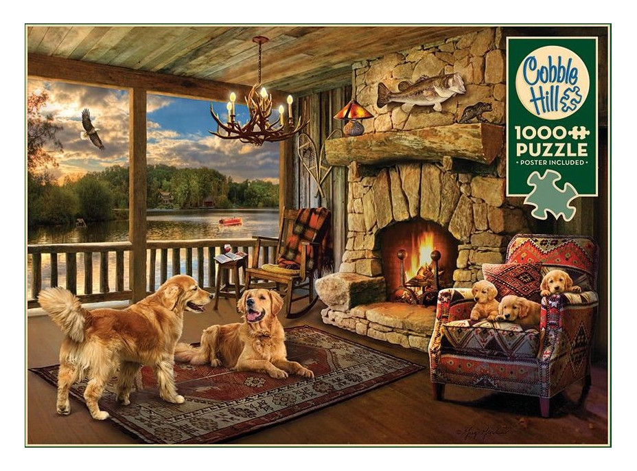 COBBLE HILL Puzzle Chata pri jazere 1000 dielikov