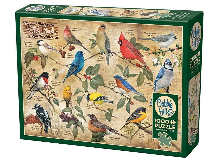 COBBLE HILL Puzzle Vtáky zo severoamerických záhrad 1000 dielikov
