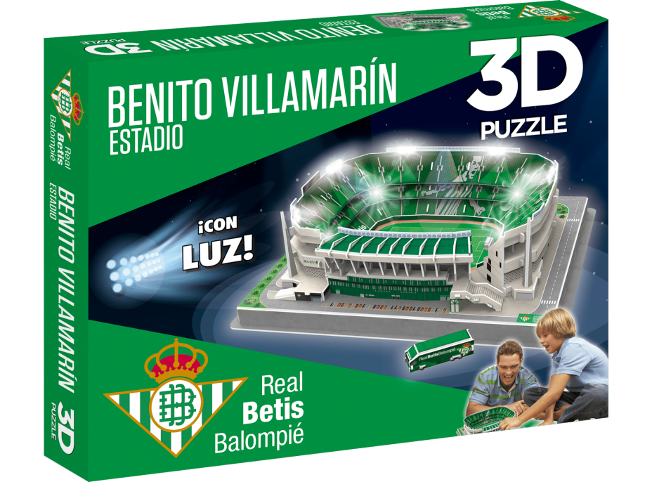 3D PUZZLE STADIUM Svietiace 3D puzzle Štadión Benito Villamarín - FC Real Betis