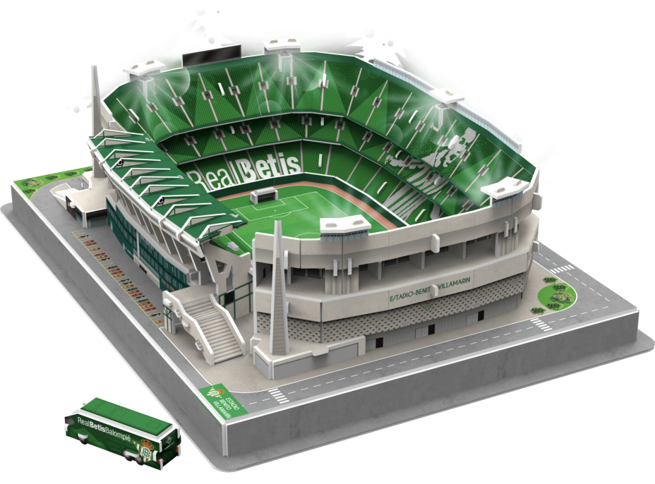 3D PUZZLE STADIUM Svietiace 3D puzzle Štadión Benito Villamarín - FC Real Betis