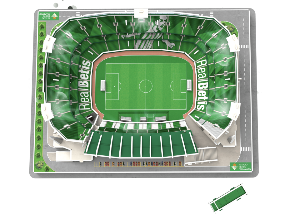 3D PUZZLE STADIUM Svietiace 3D puzzle Štadión Benito Villamarín - FC Real Betis