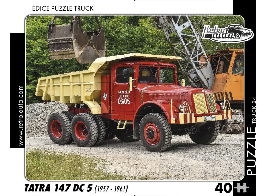 RETRO-AUTA Puzzle TRUCK č.24 Tatra 147 DC 5 (1957-1961) 40 dielikov