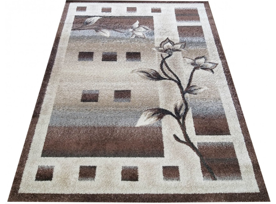 Kusový koberec WAVE magnolie - hnědý