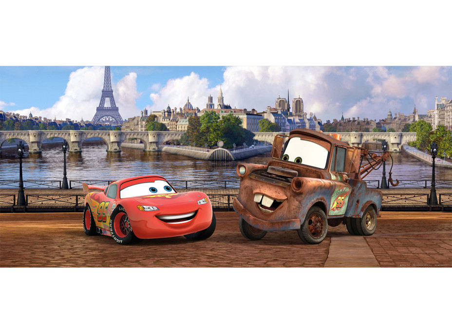 Detská fototapeta DISNEY - CARS vo Francúzsku - 202x90 cm