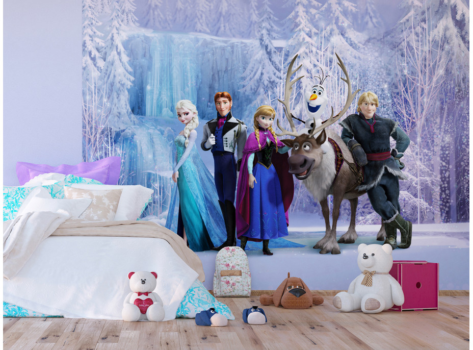 Detská fototapeta DISNEY - Frozen v kúzelnom lese- 360x270 cm