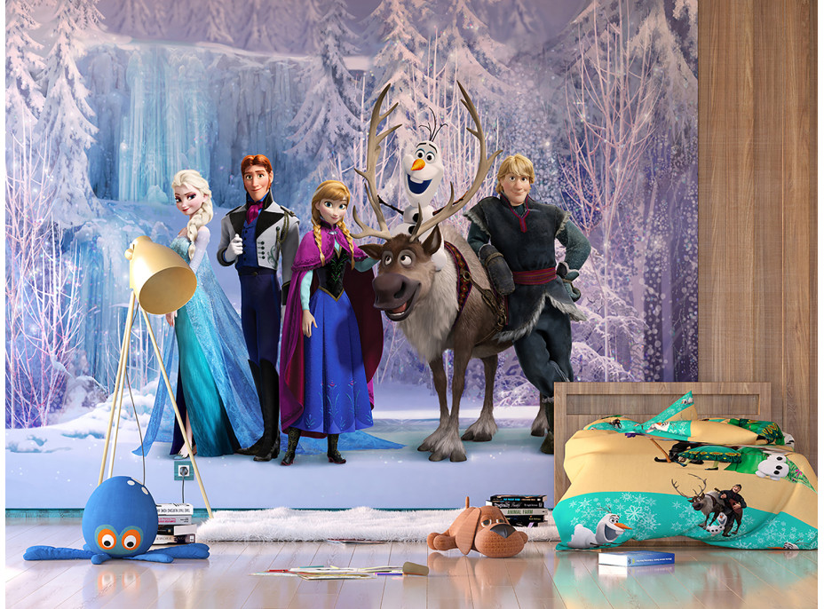 Detská fototapeta DISNEY - Frozen v kúzelnom lese- 360x270 cm