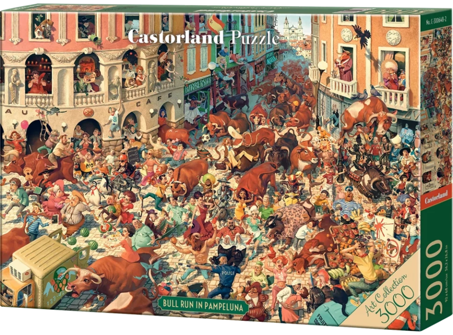 CASTORLAND Puzzle Art Collection: Býčie beh v Pamplone 3000 dielikov