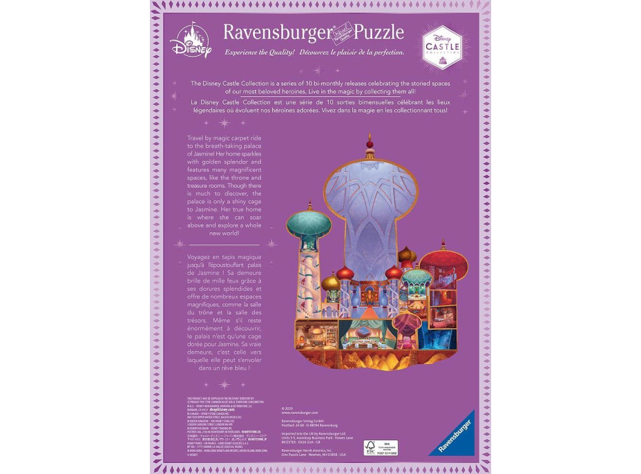 RAVENSBURGER Puzzle Disney princeznej: Hrad princeznej Jazmíny 1000 dielikov