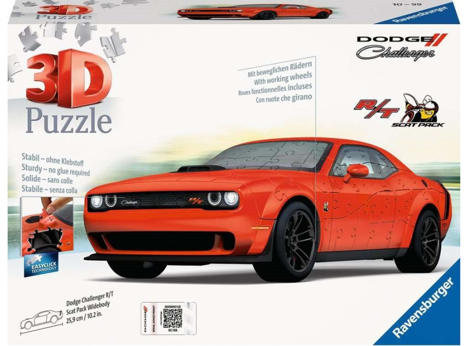 RAVENSBURGER 3D puzzle Dodge Challenger Scat Pack Widebody 145 dielikov