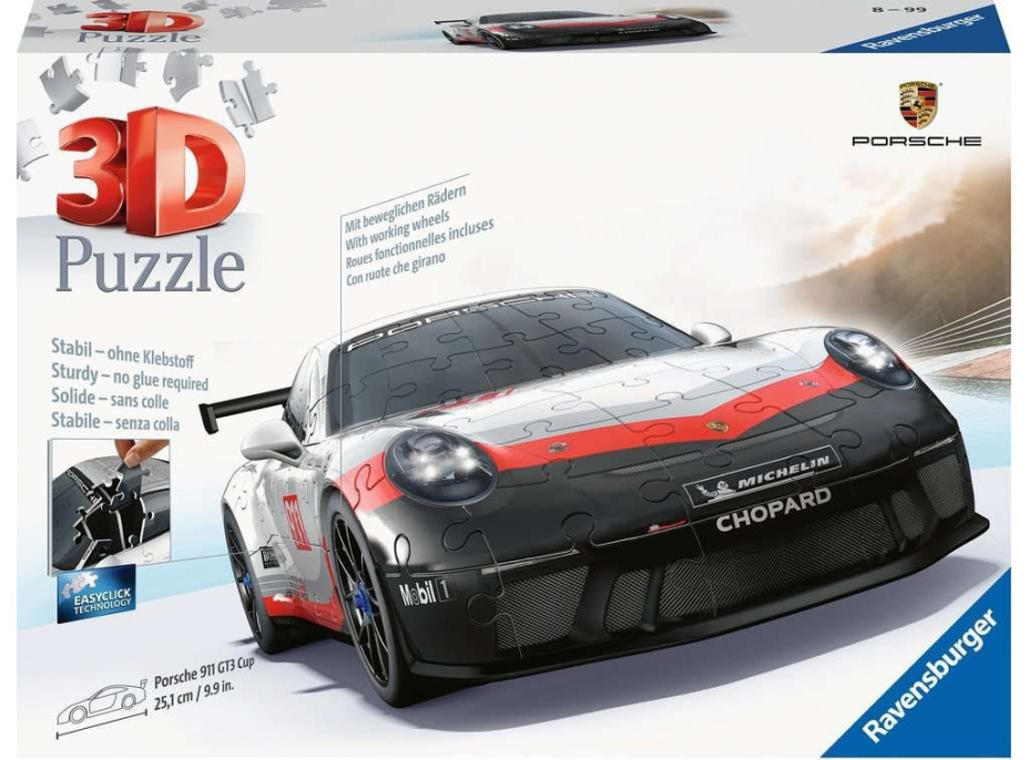 RAVENSBURGER 3D puzzle Porsche 911 GT3 Cup 152 dielikov