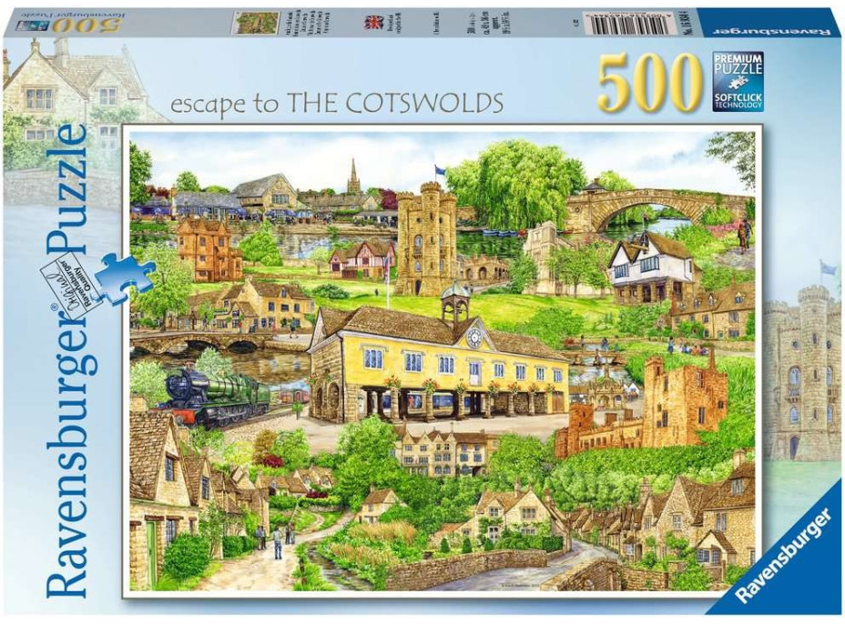 RAVENSBURGER Puzzle Útek do Cotswolds 500 dielikov