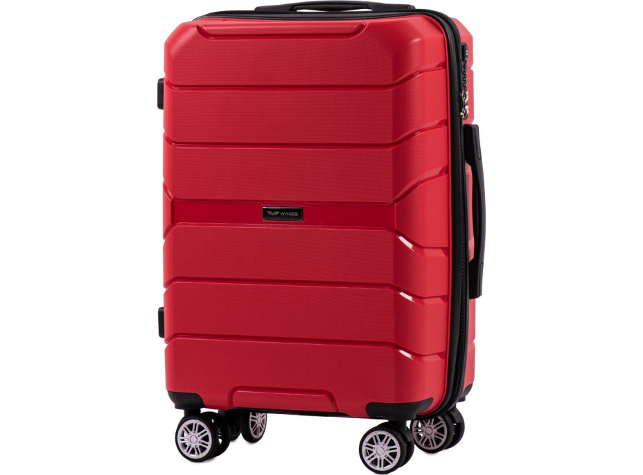 Moderný cestovný kufor SPARROW - vel. S - červený - TSA zámok