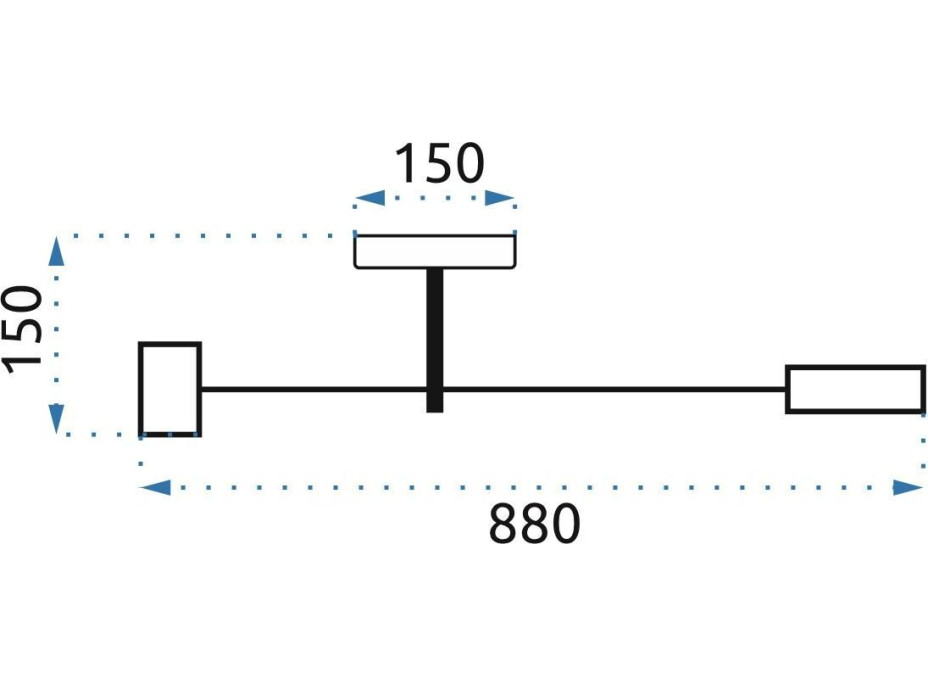 Stropné LED svietidlo GRID extend 81W - čierne / hnedé + ovládač