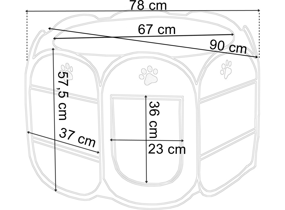 Skladacia ohrádka pre domácich miláčikov SKIPER XL