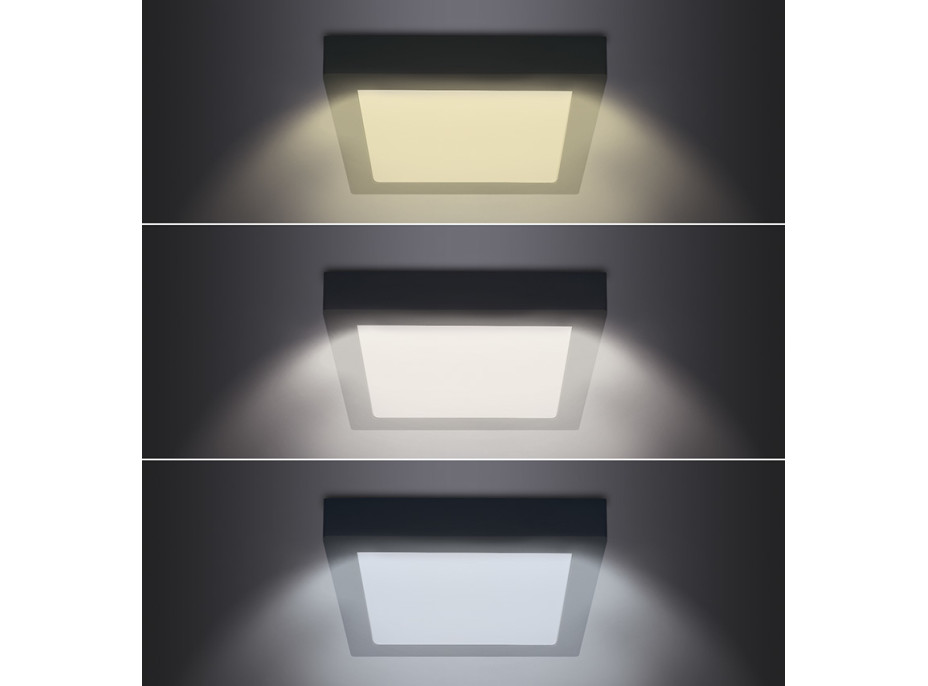 LED mini panel CCT, prisadený, 18W, 1530lm