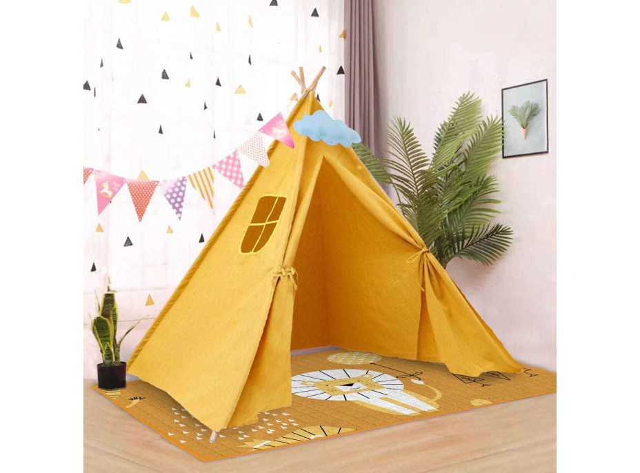 Detský stan TEEPEE 100x100x120 cm - žltý