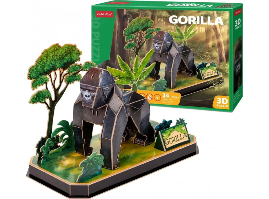 CUBICFUN 3D puzzle Gorila 34 dielikov