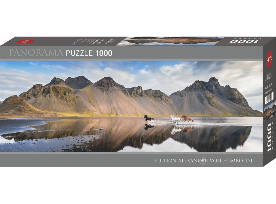 HEYE Panoramatické puzzle Kone Islandu 1000 dielikov