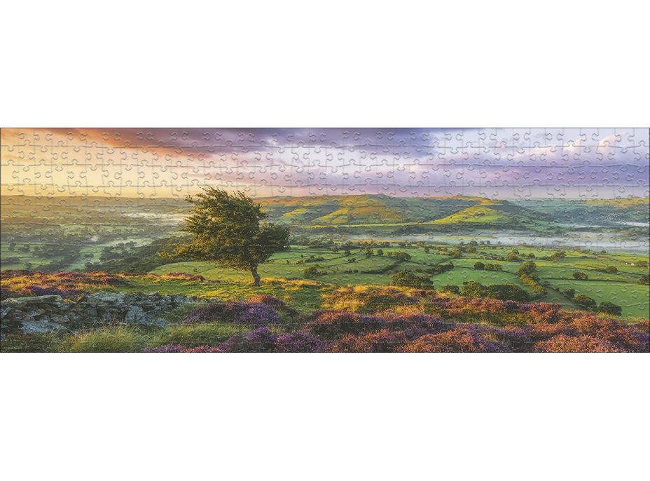 HEYE Panoramatické puzzle Purpurový rozkvet 1000 dielikov