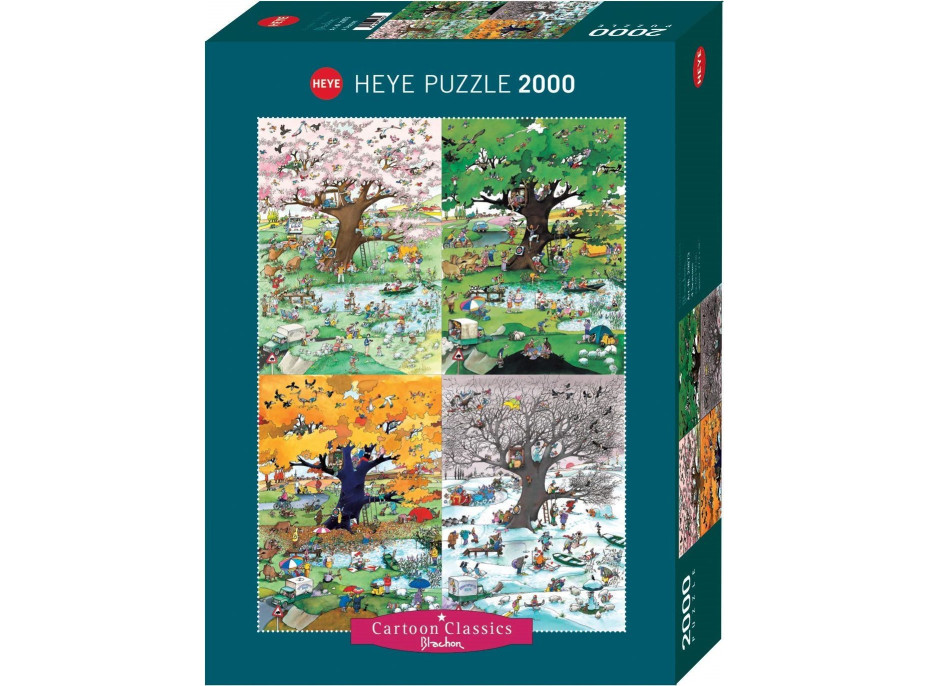 HEYE Puzzle Cartoon Classics: Štyri ročné obdobia 2000 dielikov