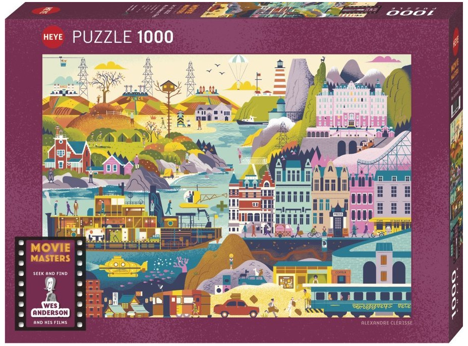 HEYE Puzzle Movie Masters: Filmy Wese Andersona 1000 dielikov