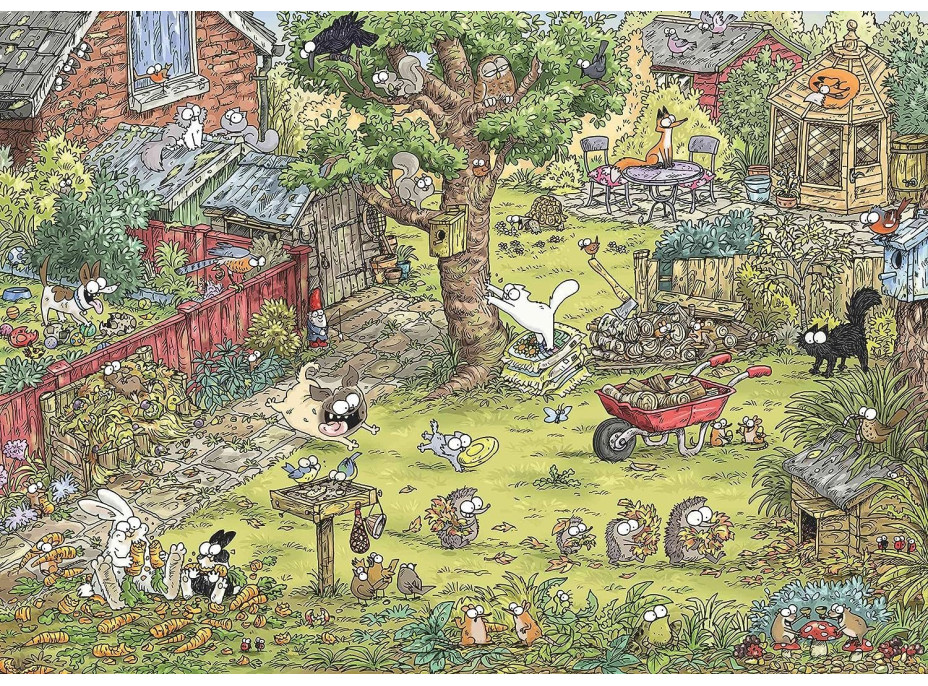 HEYE Puzzle Simon&#39;s Cat: Dobrodružstvo na záhrade 1000 dielikov