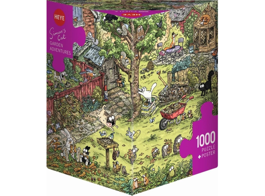 HEYE Puzzle Simon&#39;s Cat: Dobrodružstvo na záhrade 1000 dielikov