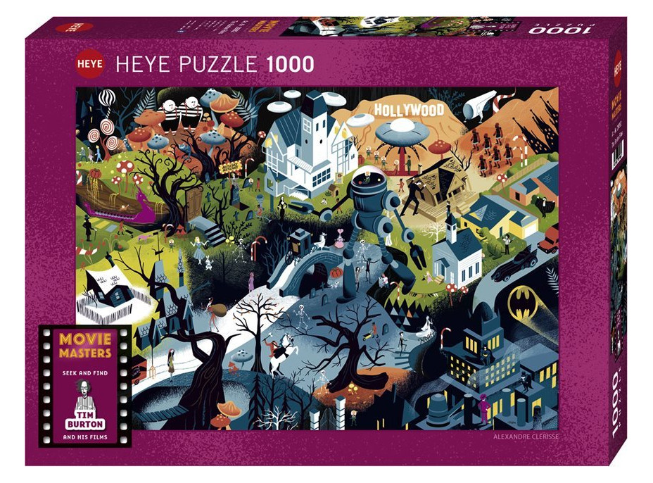 HEYE Puzzle Movie Masters: Filmy Tima Burtona 1000 dielikov