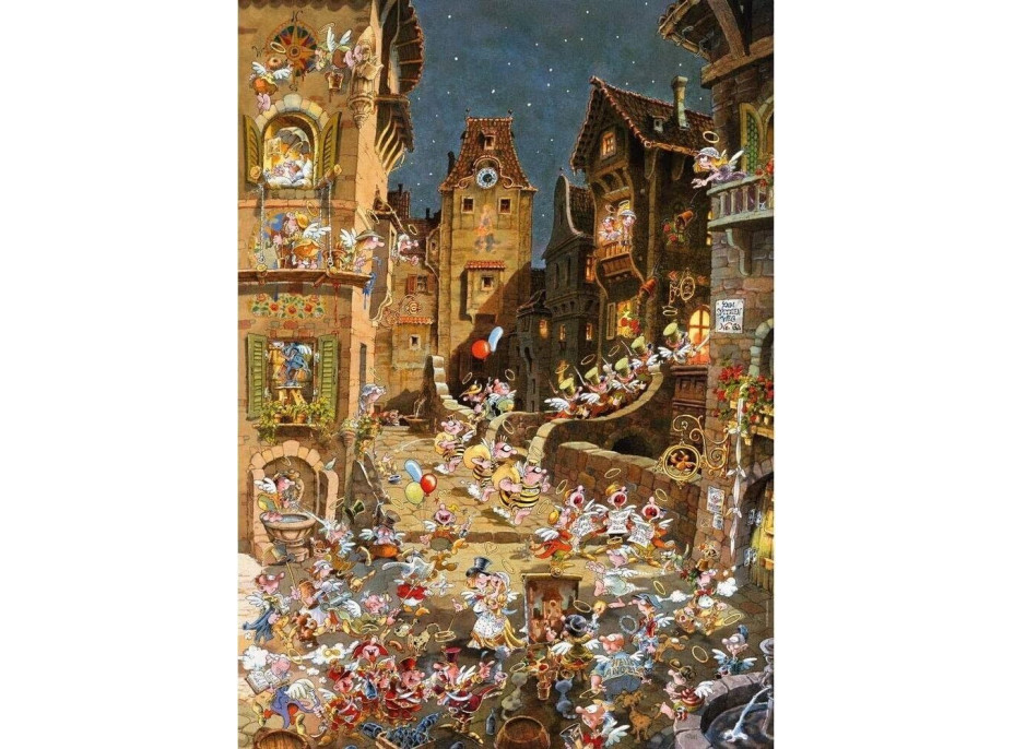 HEYE Puzzle Romantic Town: V noci 1000 dielikov