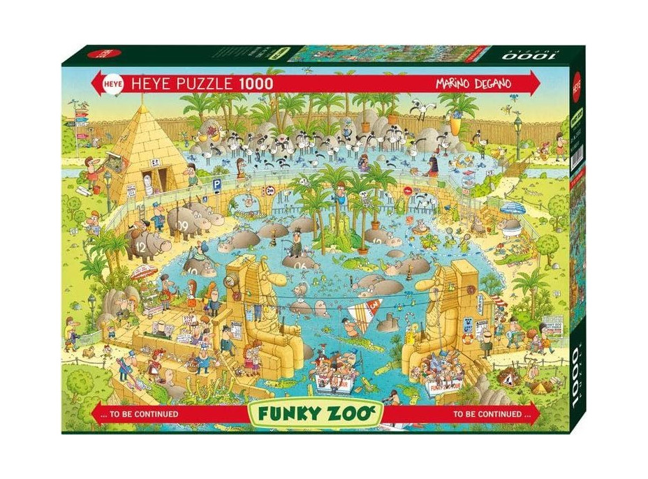 HEYE Puzzle Šialená ZOO: Nílska expozícia 1000 dielikov