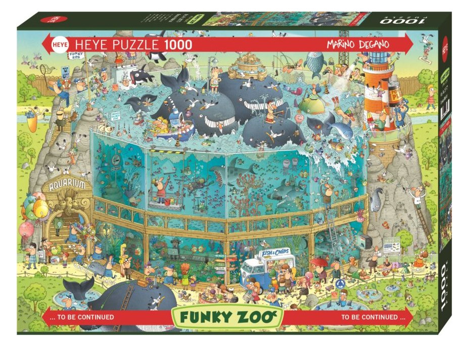 HEYE Puzzle Šialená ZOO: Expozícia Oceán 1000 dielikov